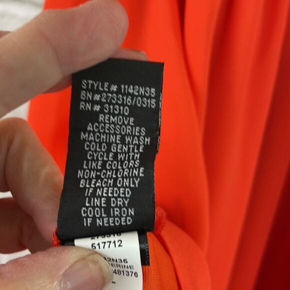 iz byer Juniors Small Tangerine Sheer Spaghetti Strap Halter Skater Mini… - Picture 8 of 9